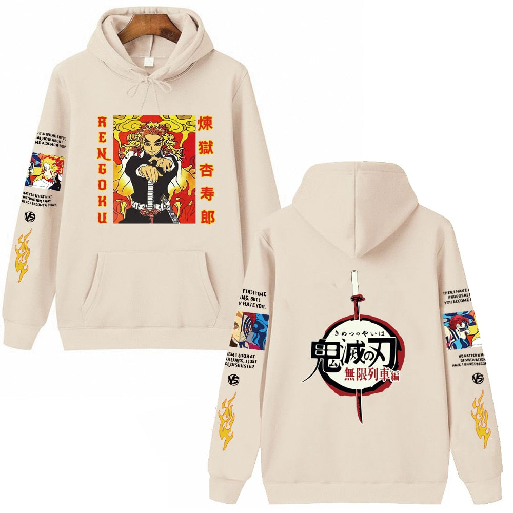 Anime Hoodie Demon Slayer Rengoku Kyoujuro