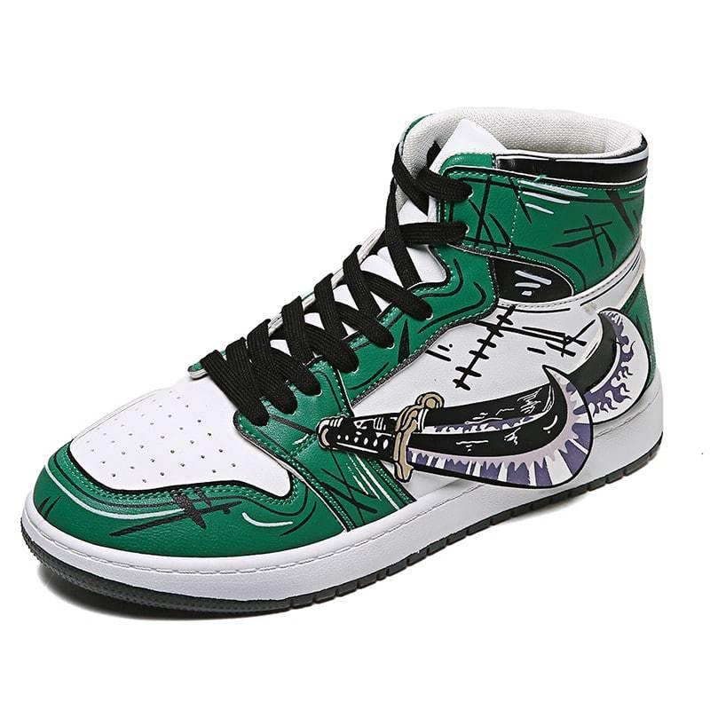One Piece Roronoa Zoro Green High Sneakers
