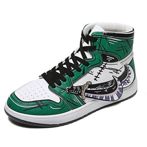 One Piece Roronoa Zoro Green High Sneakers