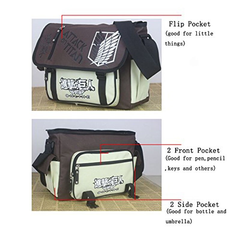 Shingeki no Kyojin sac en bandoulière