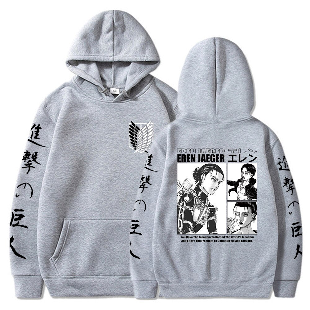 Hoodie Shingeki no Kyojin Eren Bataillon d'exploration