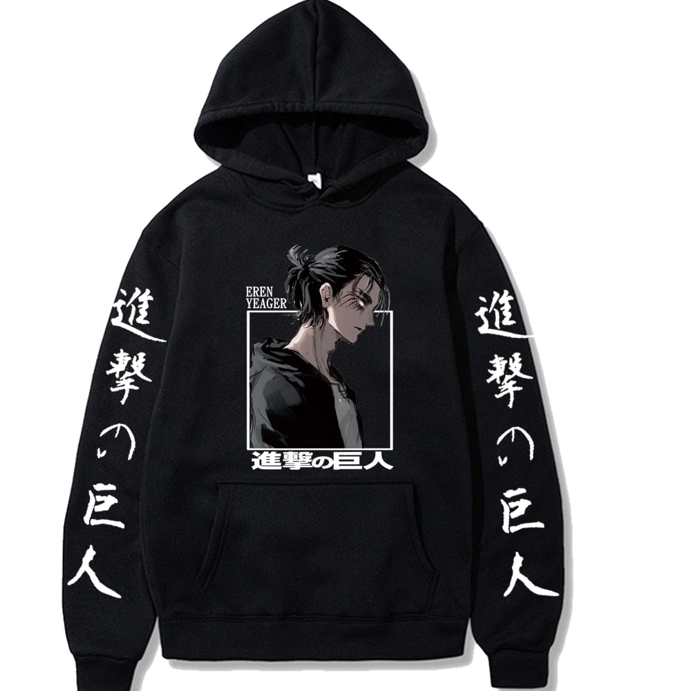 Hoodie Shingeki no Kyojin Eren Jäger black