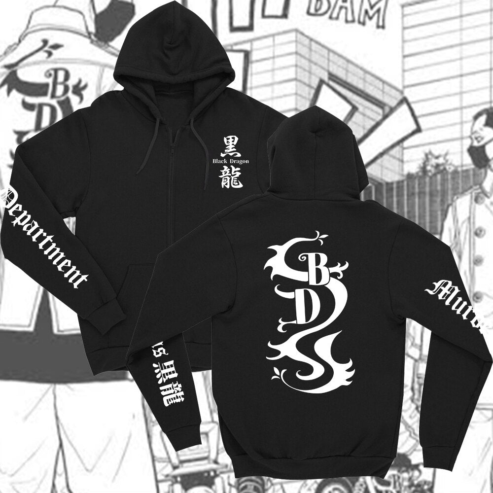Tokyo Revengers pull à capuche Black Dragon