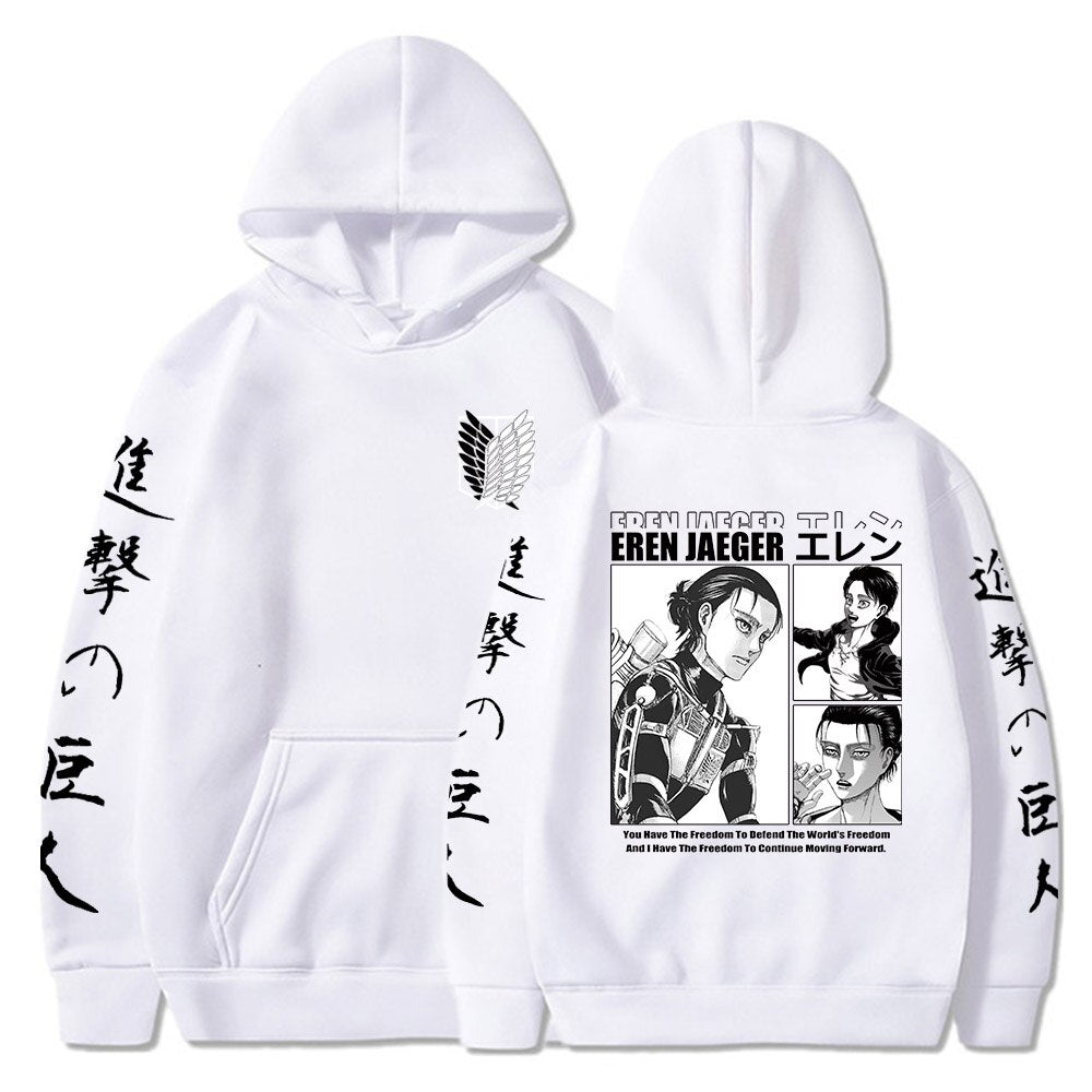 Hoodie Shingeki no Kyojin Eren Bataillon d'exploration
