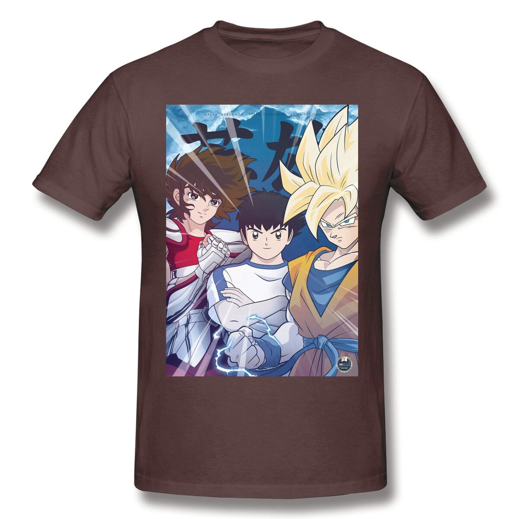 T-Shirt anime Captain Tsubasa Dragon Ball Z Saint Seiya