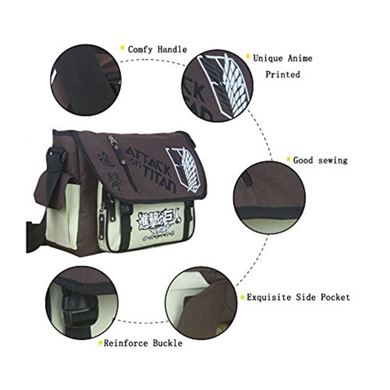 Shingeki no Kyojin sac en bandoulière