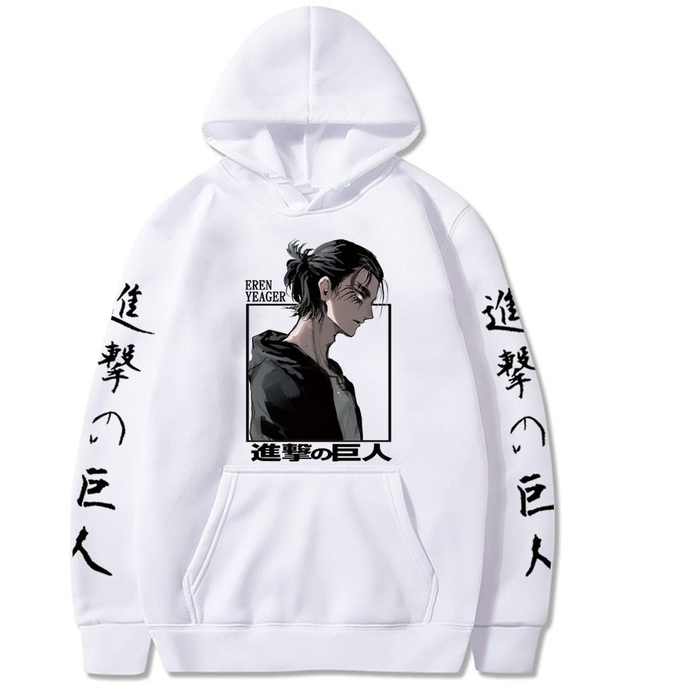 Hoodie Shingeki no Kyojin Eren Jäger white
