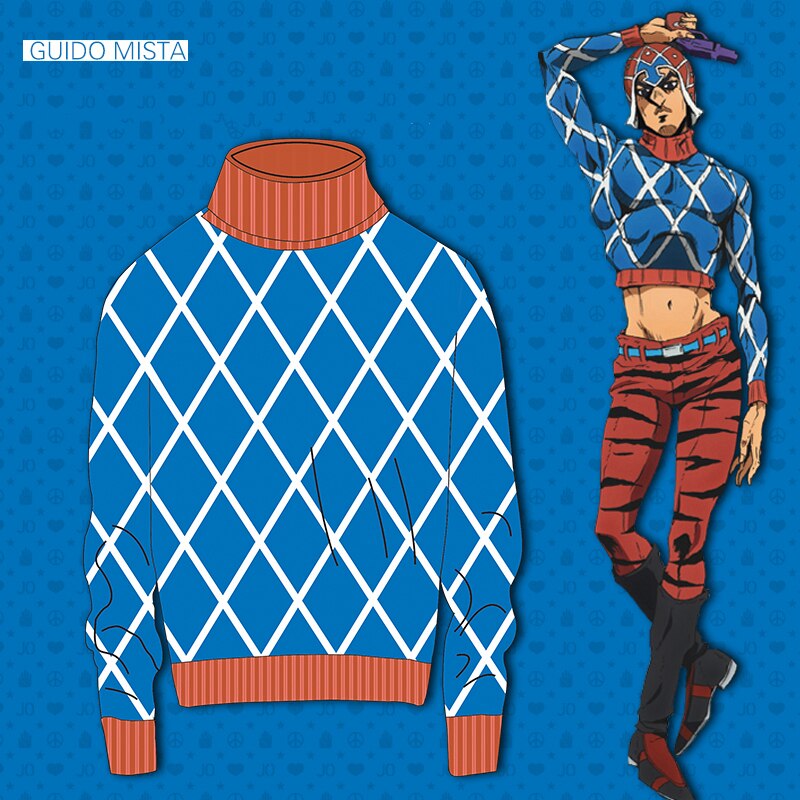 Jojo's Bizarre Adventure Cosplay Guido Mista Hoodie