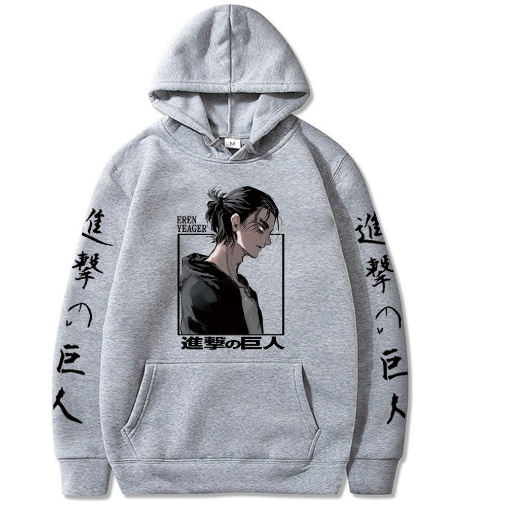 Hoodie Shingeki no Kyojin Eren Jäger grey