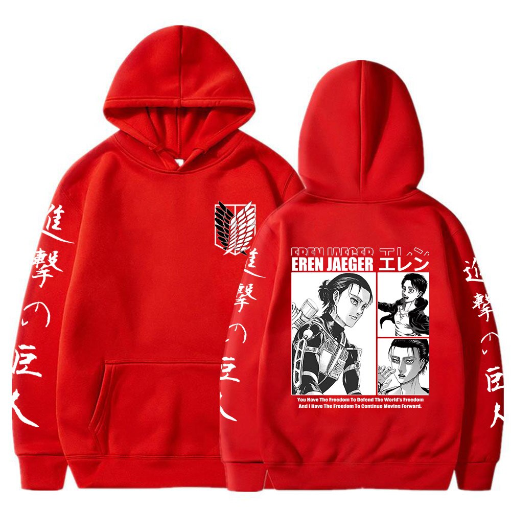 Hoodie Shingeki no Kyojin Eren Bataillon d'exploration
