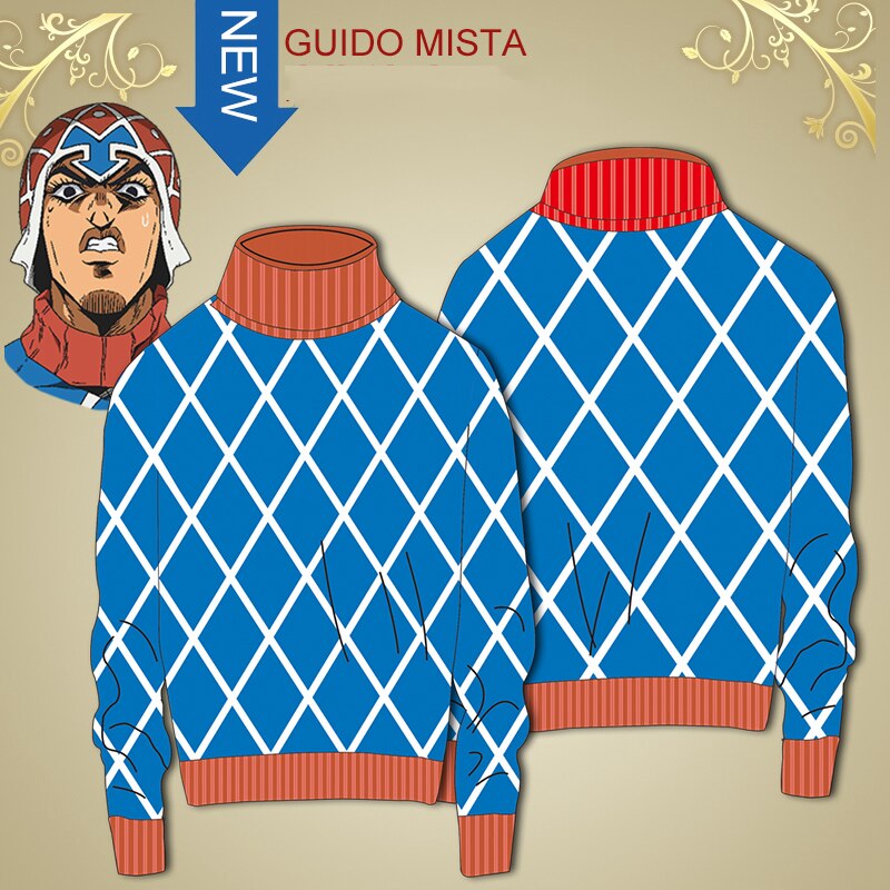 Jojo's Bizarre Adventure Cosplay Guido Mista Hoodie