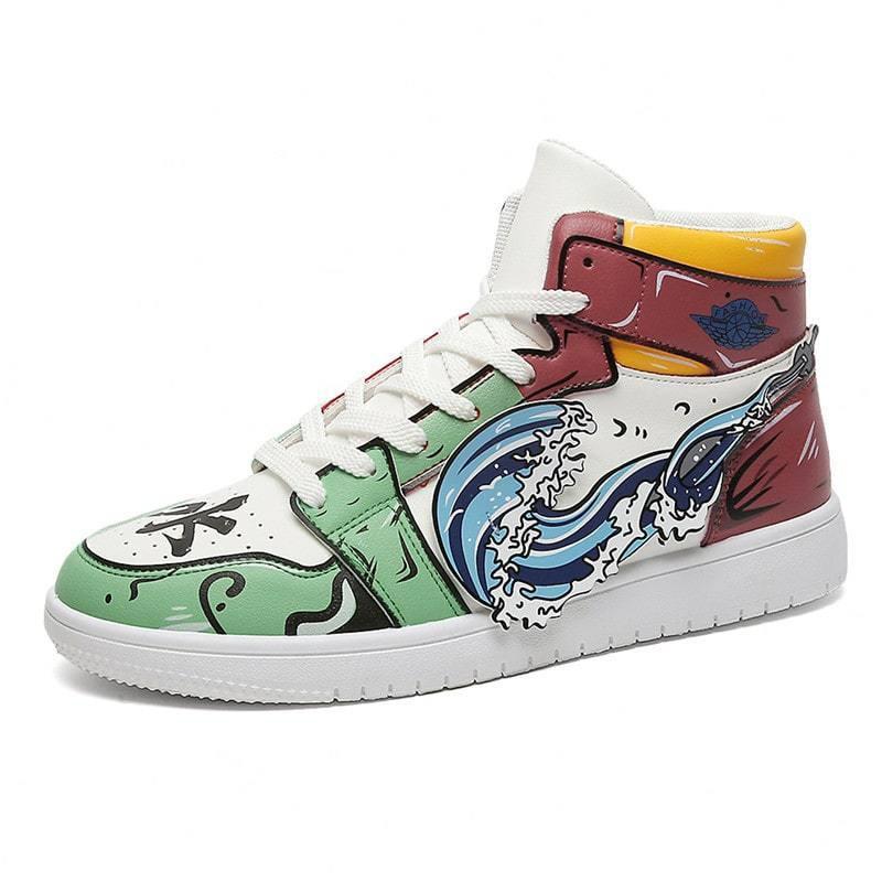 Demon Slayer Giyu High Red/Green Sneakers