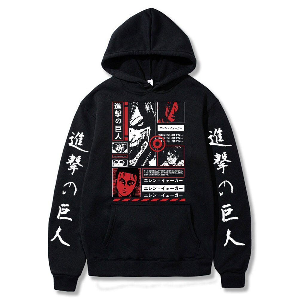 Hoodie Shingeki no Kyojin Eren Jäger Titan Assaillant