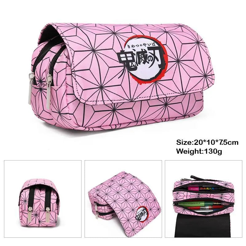 Demon Slayer Trousse double compartiment scolaire
