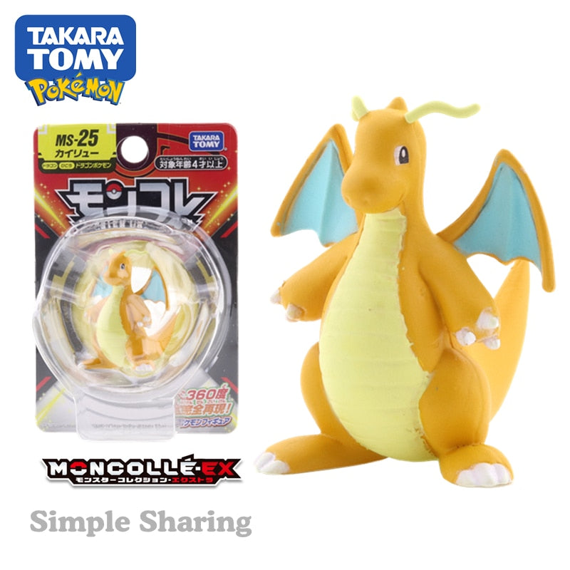 Takara Tomy Tomica Pokemon Pocket Monsters Moncolle MS-41 DragapultMS-35 Cinderace 3-5cm Mini Resin Anime Figure Toys