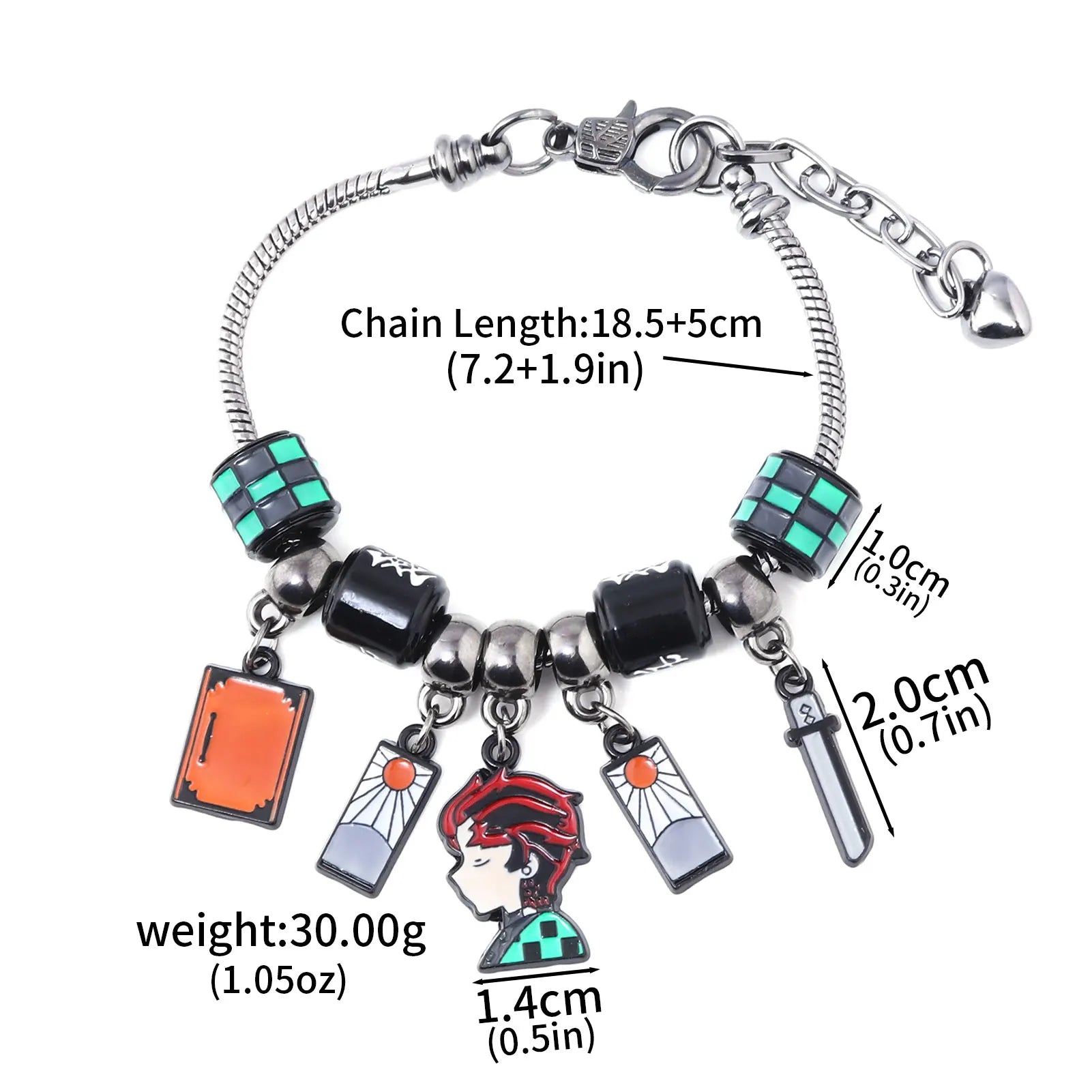 Demon Slayer Bracelet charm métal