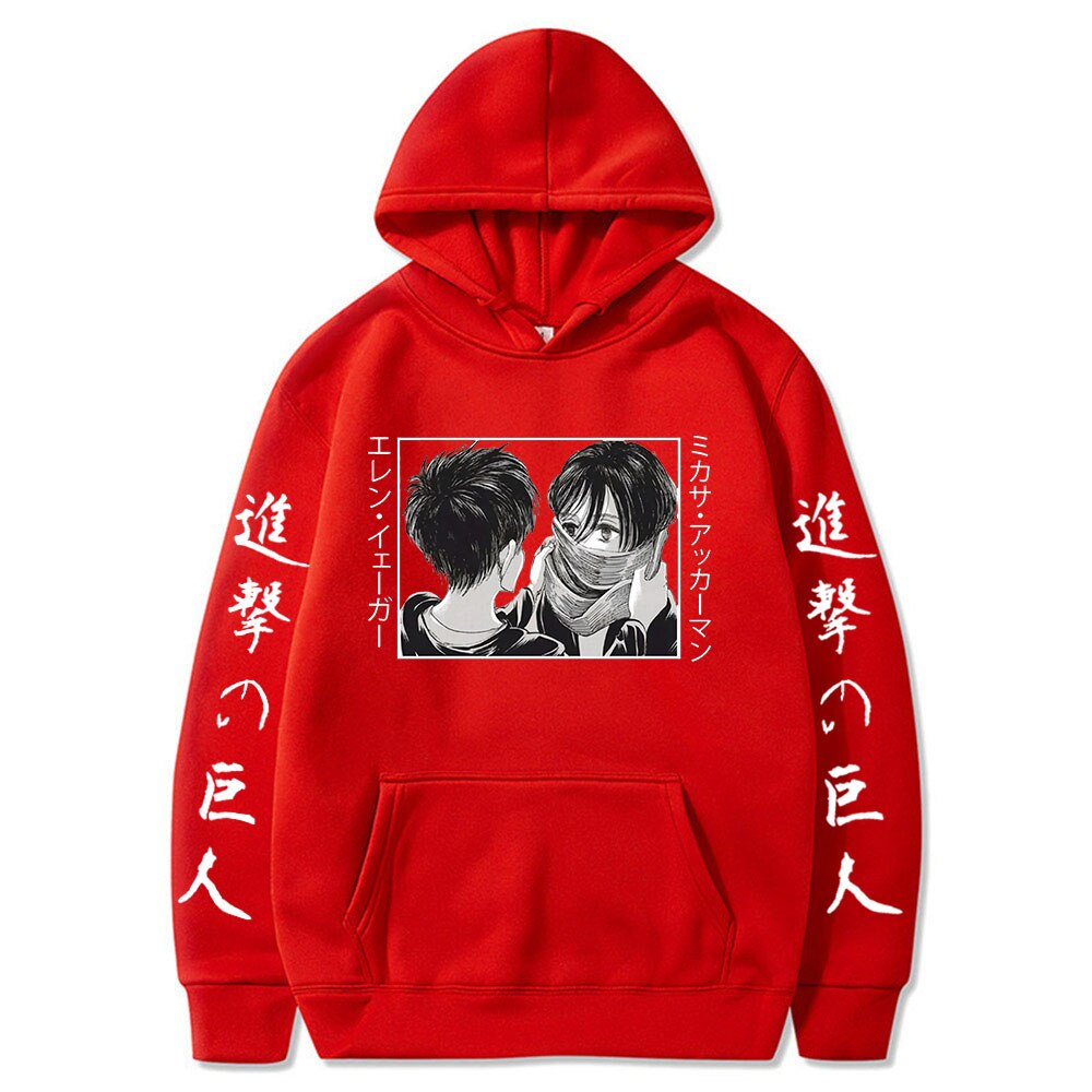 Hoodie Shingeki no Kyojin Mikasa Eren