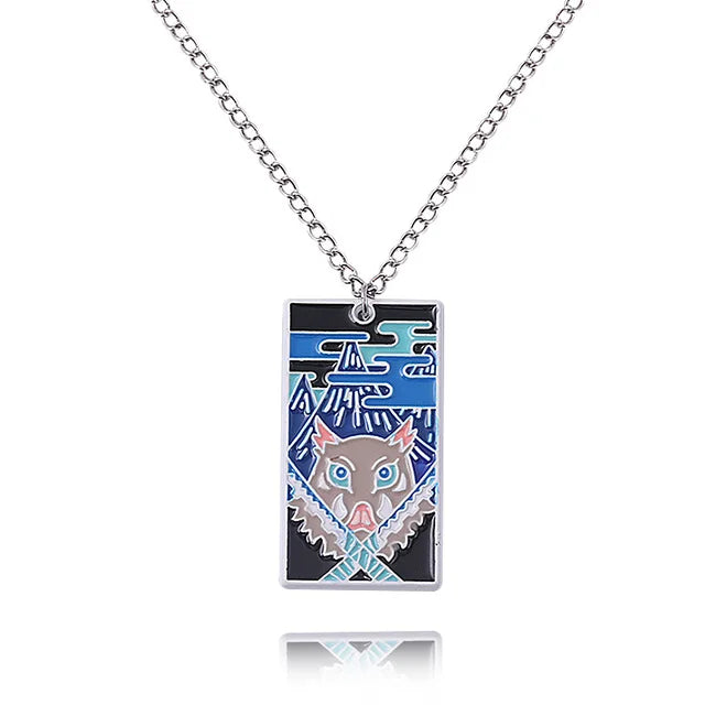 Demon Slayer Collier pendentif métal anime