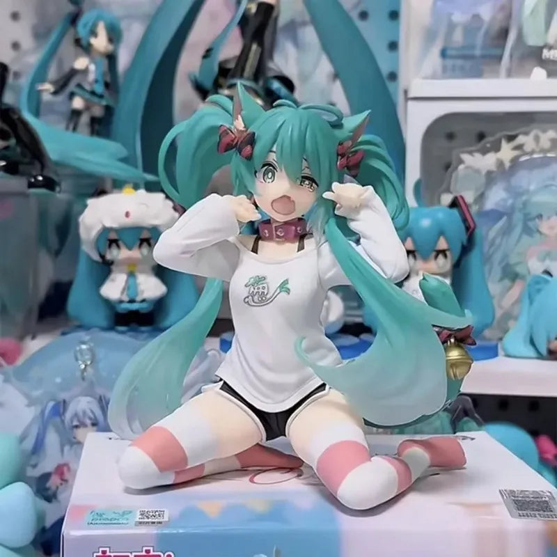 Hatsune Miku Figurine Neko T-Shirt 11 cm
