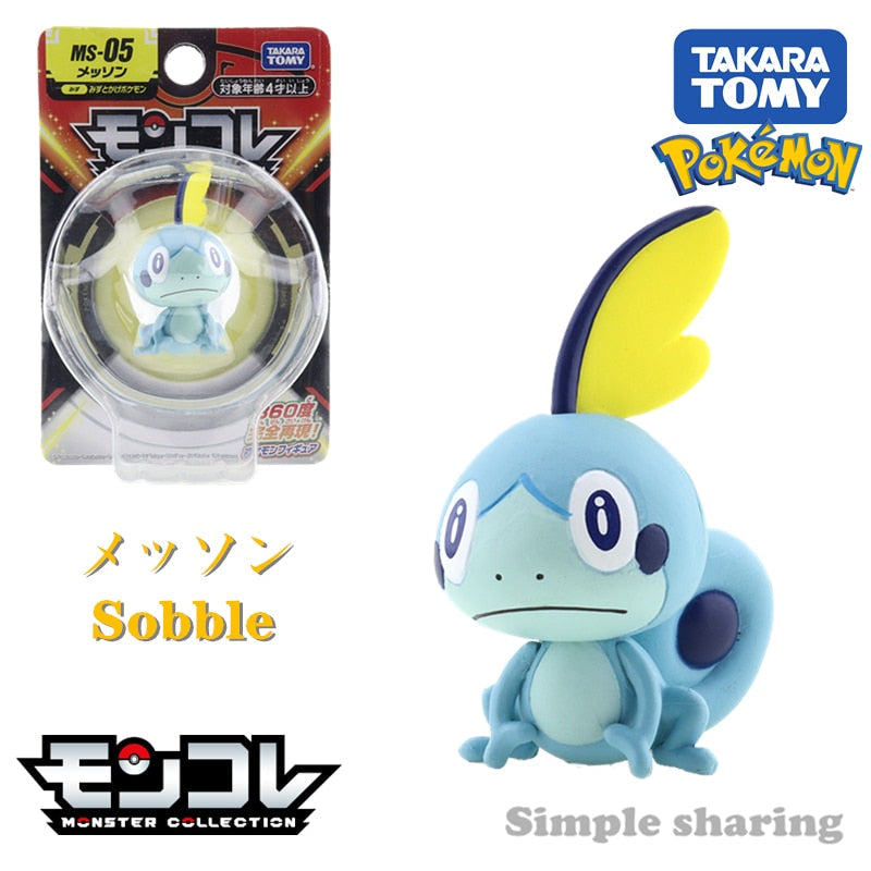 Takara Tomy Tomica Pokemon Pocket Monsters Moncolle MS-41 DragapultMS-35 Cinderace 3-5cm Mini Resin Anime Figure Toys