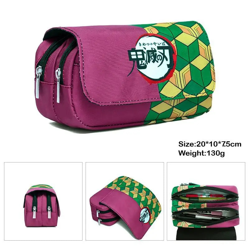 Demon Slayer Trousse double compartiment scolaire