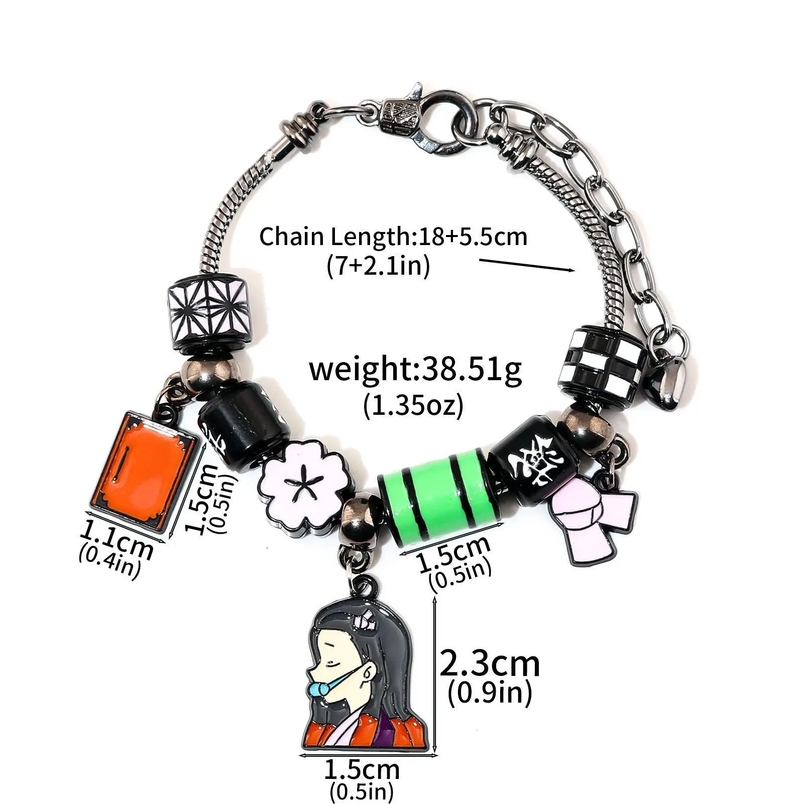 Demon Slayer Bracelet charm métal