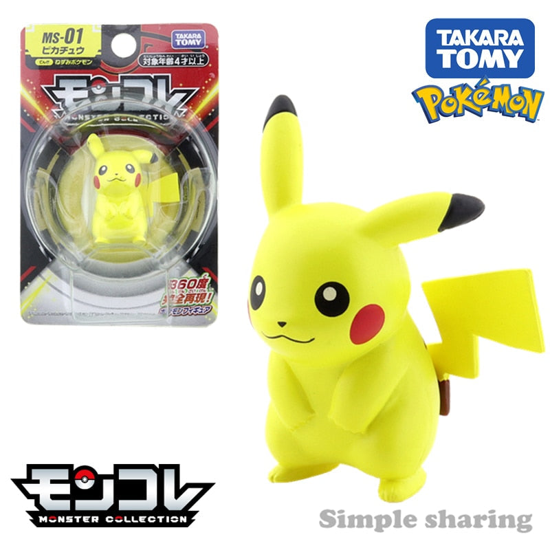 Takara Tomy Tomica Pokemon Pocket Monsters Moncolle MS-41 DragapultMS-35 Cinderace 3-5cm Mini Resin Anime Figure Toys