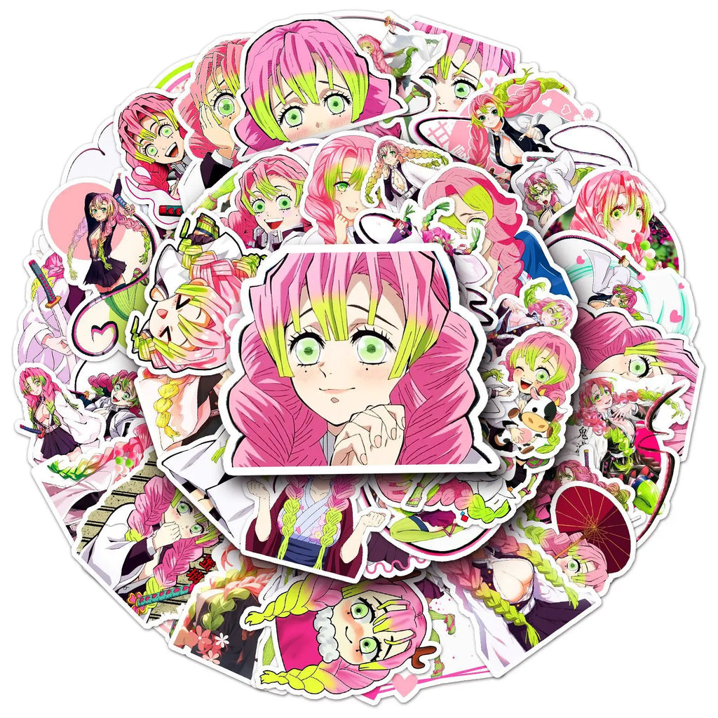 Demon Slayer Lot de 10 ou 50 stickers Kanroji Mitsuri
