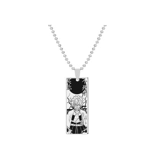 Demon Slayer Collier pendentif en acier inoxydable