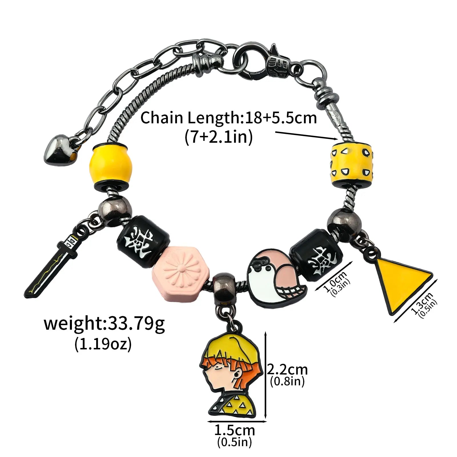 Demon Slayer Bracelet charm métal