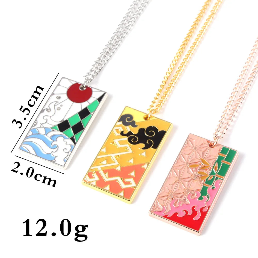 Demon Slayer Collier pendentif métal anime