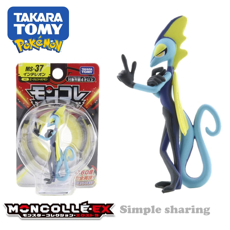 Takara Tomy Tomica Pokemon Pocket Monsters Moncolle MS-41 DragapultMS-35 Cinderace 3-5cm Mini Resin Anime Figure Toys