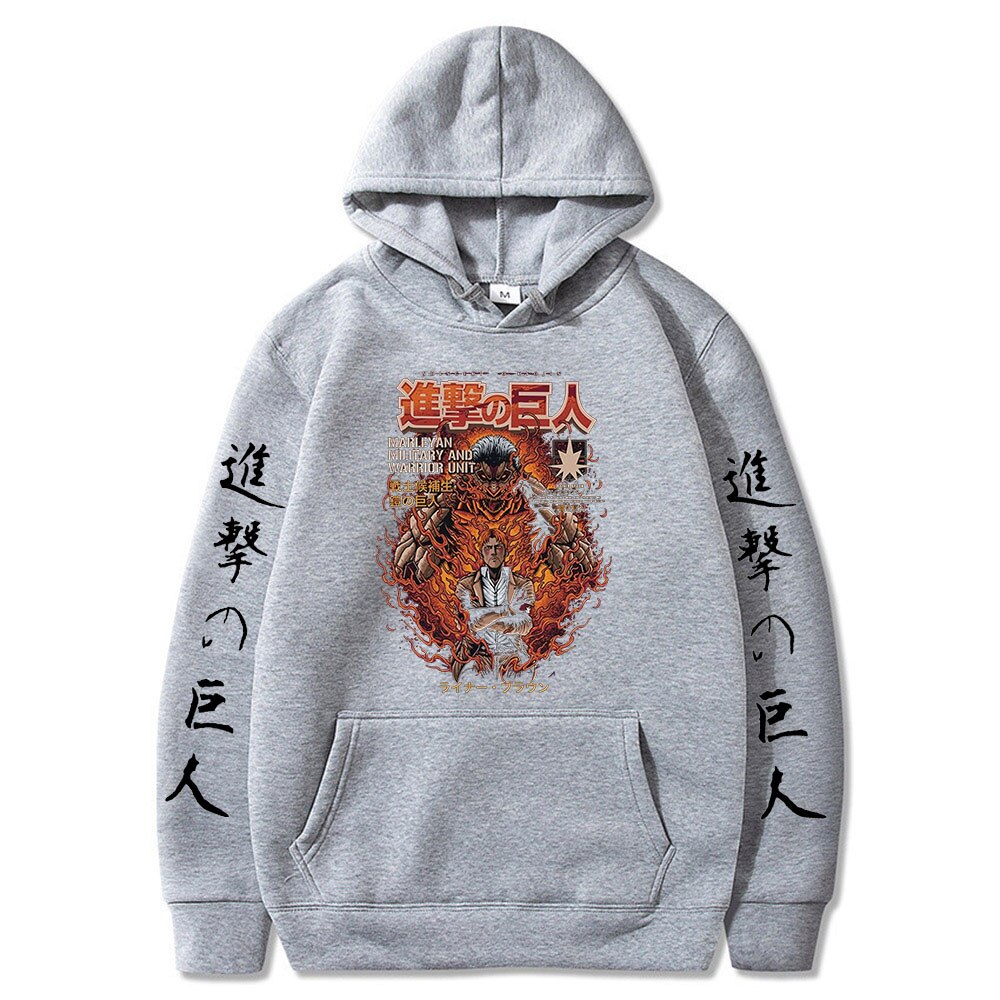 Hoodie Shingeki no Kyojin Reiner Braun Titan Cuirassé