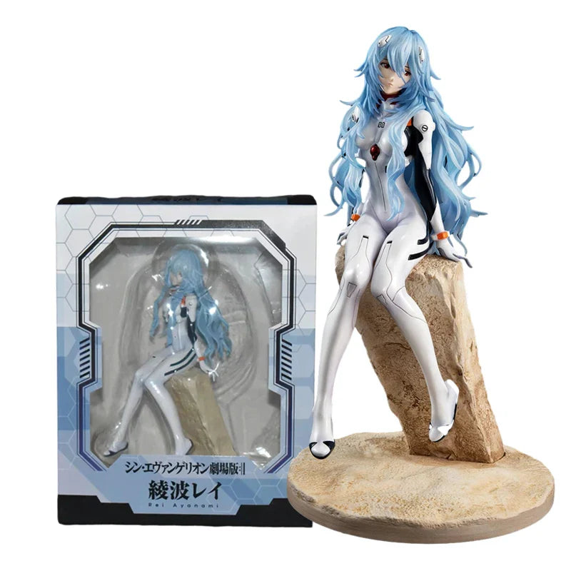 Evangelion Figurine Ayanami Rei Cheveux Longs 23cm