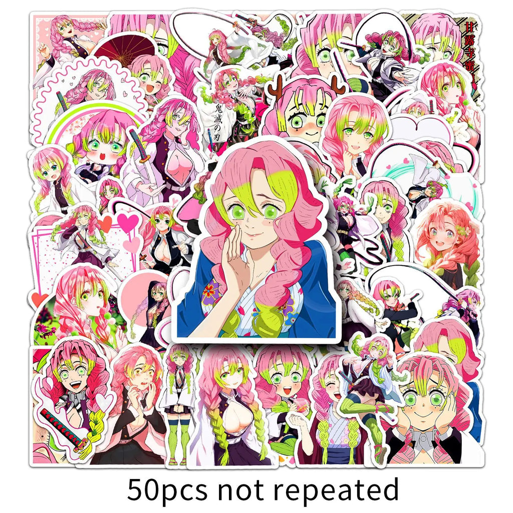 Demon Slayer Lot de 10 ou 50 stickers Kanroji Mitsuri