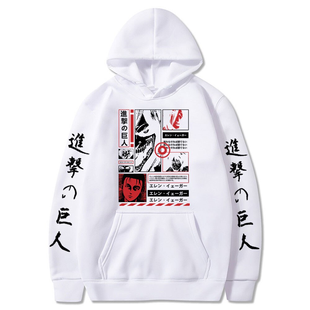 Hoodie Shingeki no Kyojin Eren Jäger Titan Assaillant