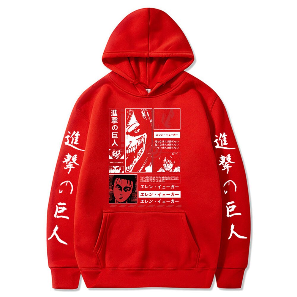 Hoodie Shingeki no Kyojin Eren Jäger Titan Assaillant