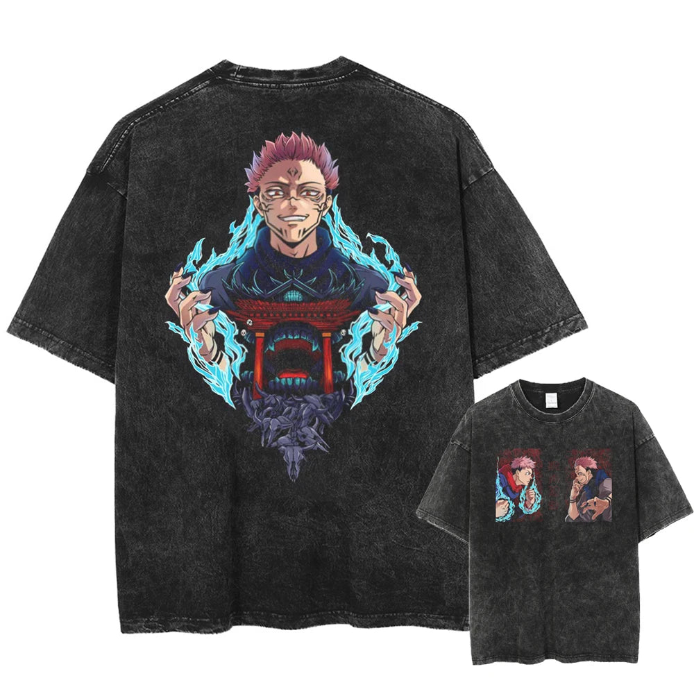 Jujutsu Kaisen T-shirt Ryomen Sukuna et Yuji Itadori