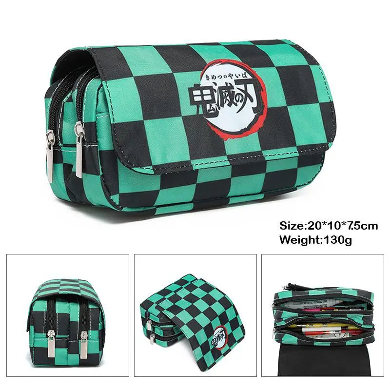 Demon Slayer Trousse double compartiment scolaire
