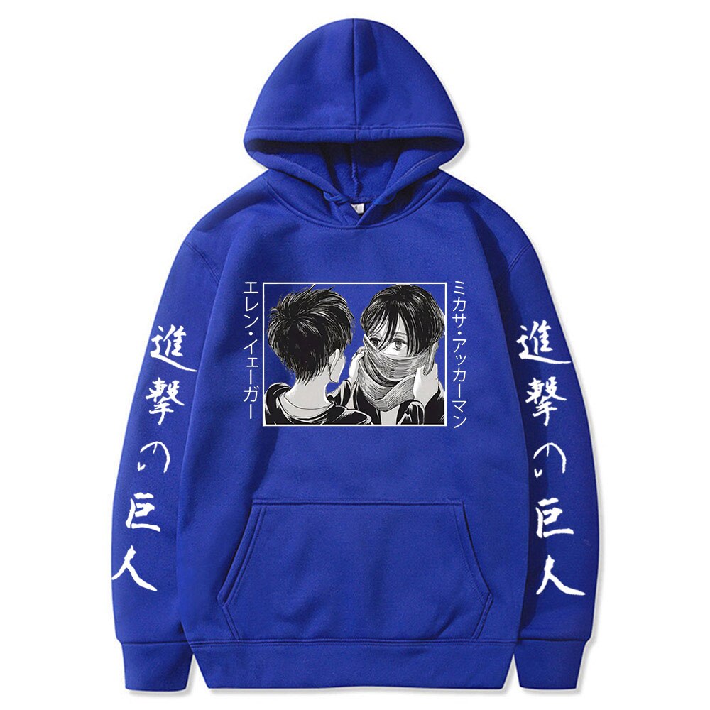 Hoodie Shingeki no Kyojin Mikasa Eren