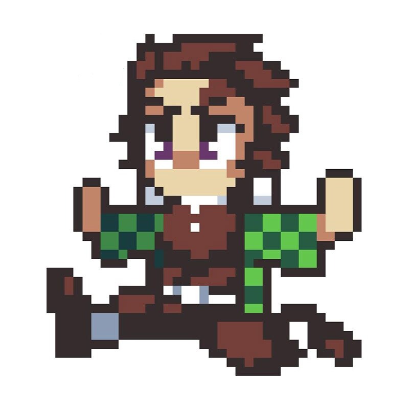 Demon Slayer Pixels Tanjiro Kamado Stickers