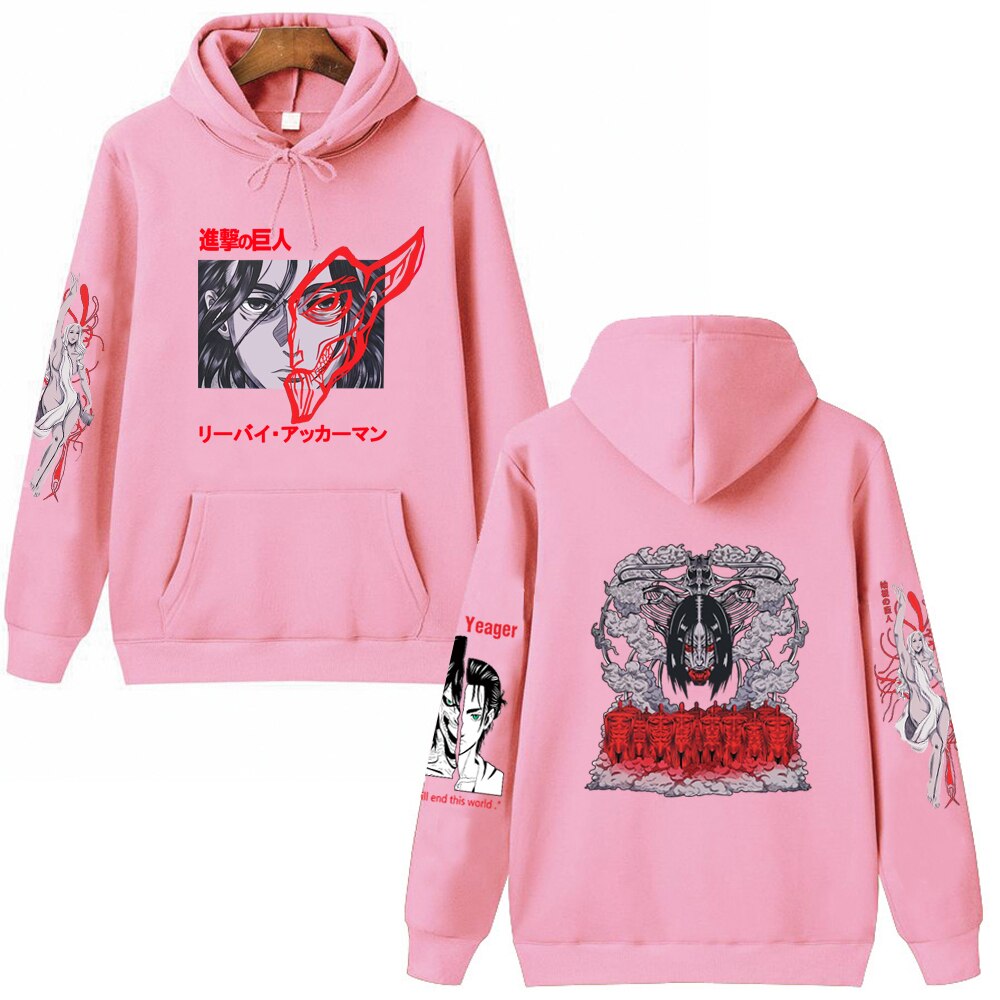 Hoodie Shingeki no Kyojin Eren Jäger rose