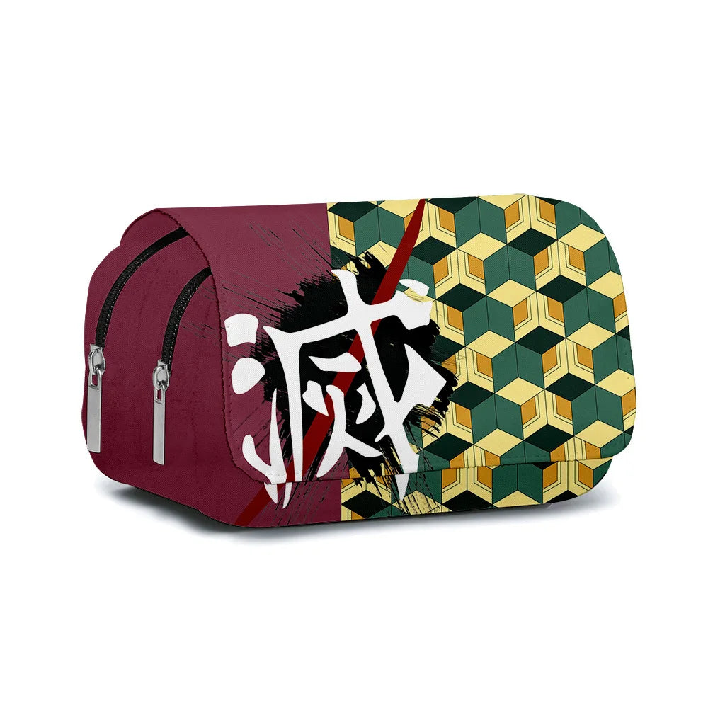 Demon Slayer Trousse double compartiment scolaire