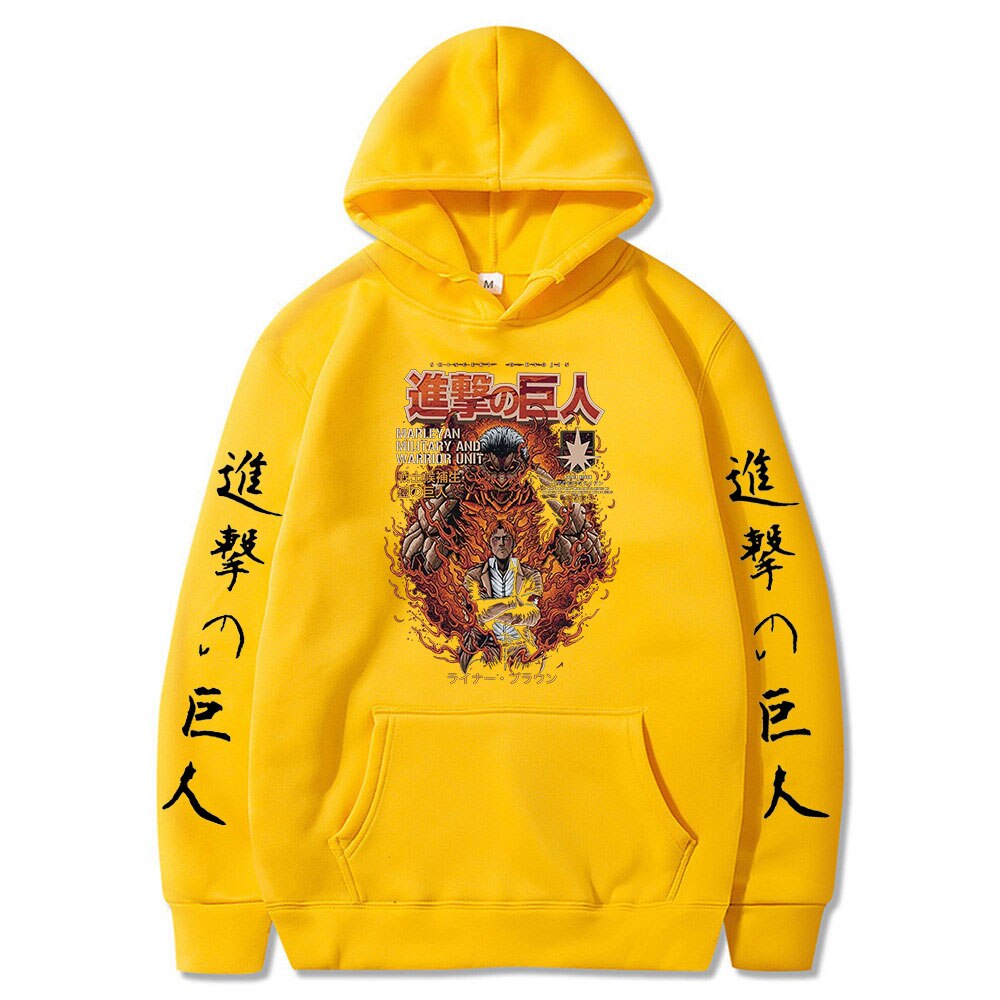 Hoodie Shingeki no Kyojin Reiner Braun Titan Cuirassé
