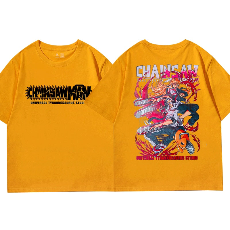 Chainsaw T-shirt Denji, Pochita, Power