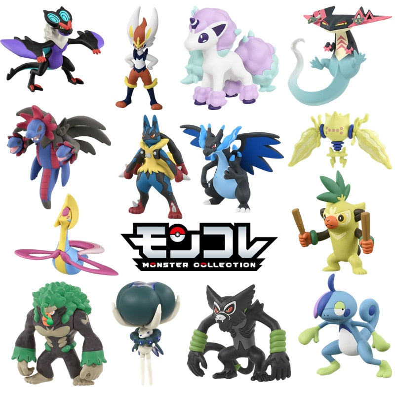 Takara Tomy Tomica Pokemon Pocket Monsters Moncolle 3-5cm Mini Resin Anime Figure Toys for Children Collectibles