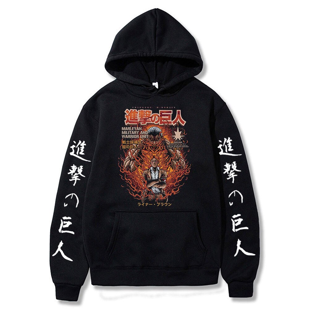Hoodie Shingeki no Kyojin Reiner Braun Titan Cuirassé