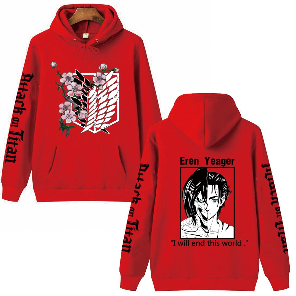 Hoodie Shingeki no Kyojin Eren Jäger Titan Assaillant