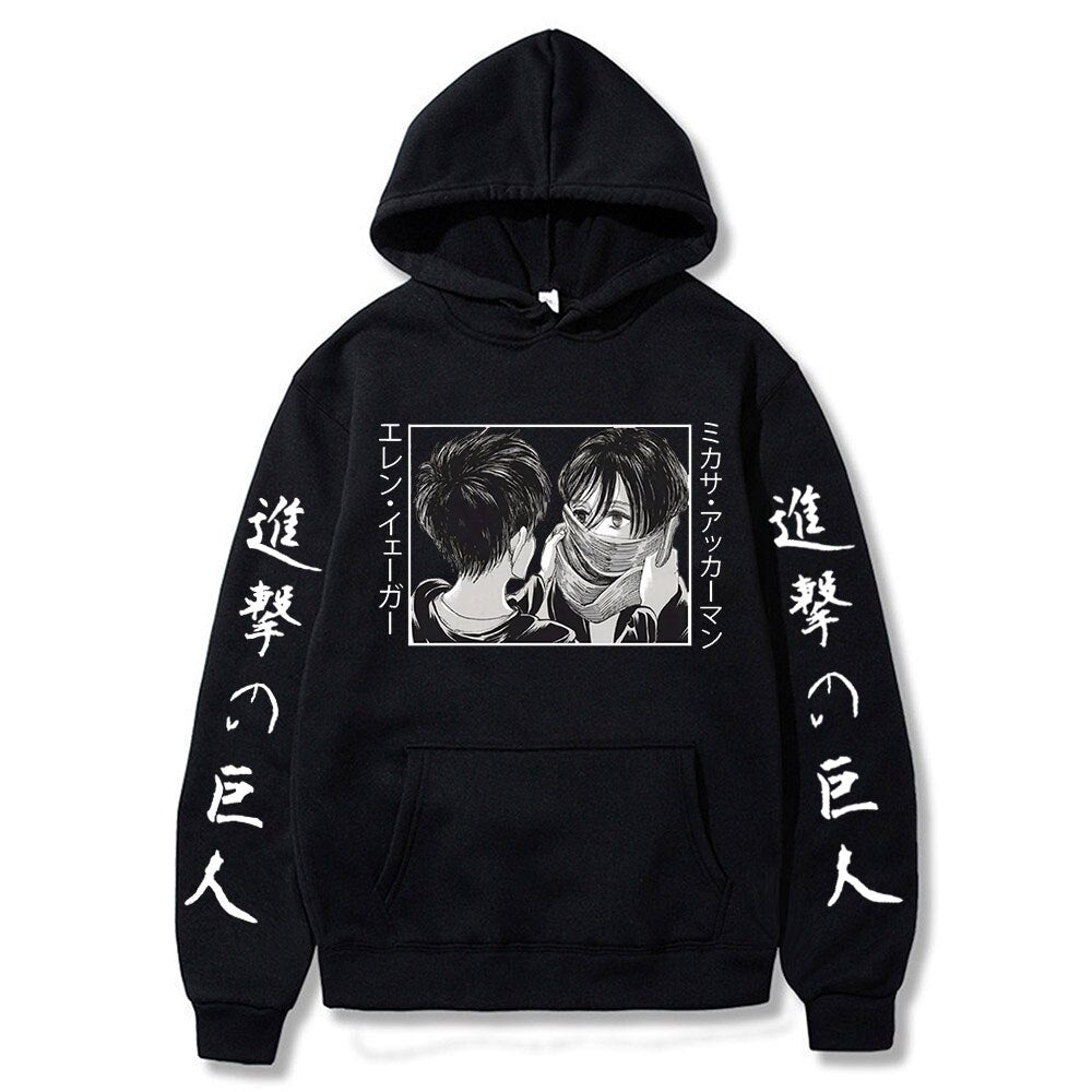 Hoodie Shingeki no Kyojin Mikasa Eren
