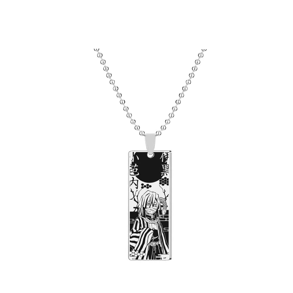 Demon Slayer Collier pendentif en acier inoxydable